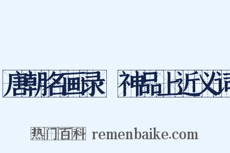 唐朝名画录·神品上近义词是什么意思的图片